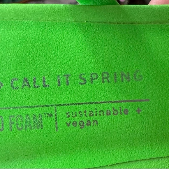 Call It Spring Women's Green Strappy Heels - Picture 6 of 7